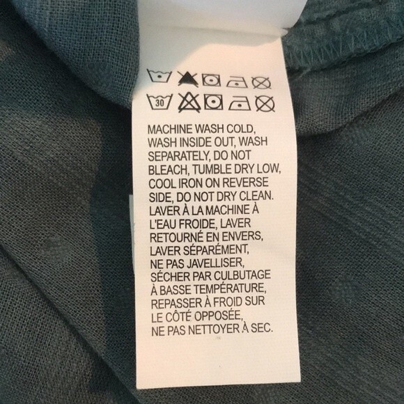 Lucky Brand Ruffle Peasant Blouse sz M NWT Green - Picture 13 of 13